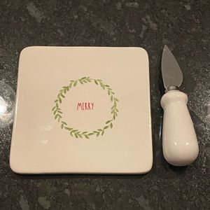 Rae Dunn “Merry” cheese plate